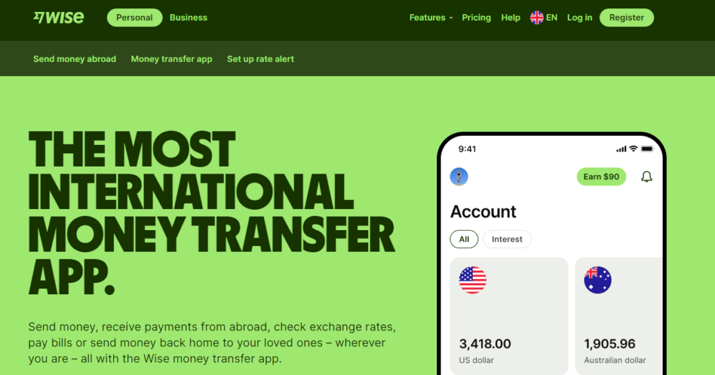 Best International Money Transfer App - Wise